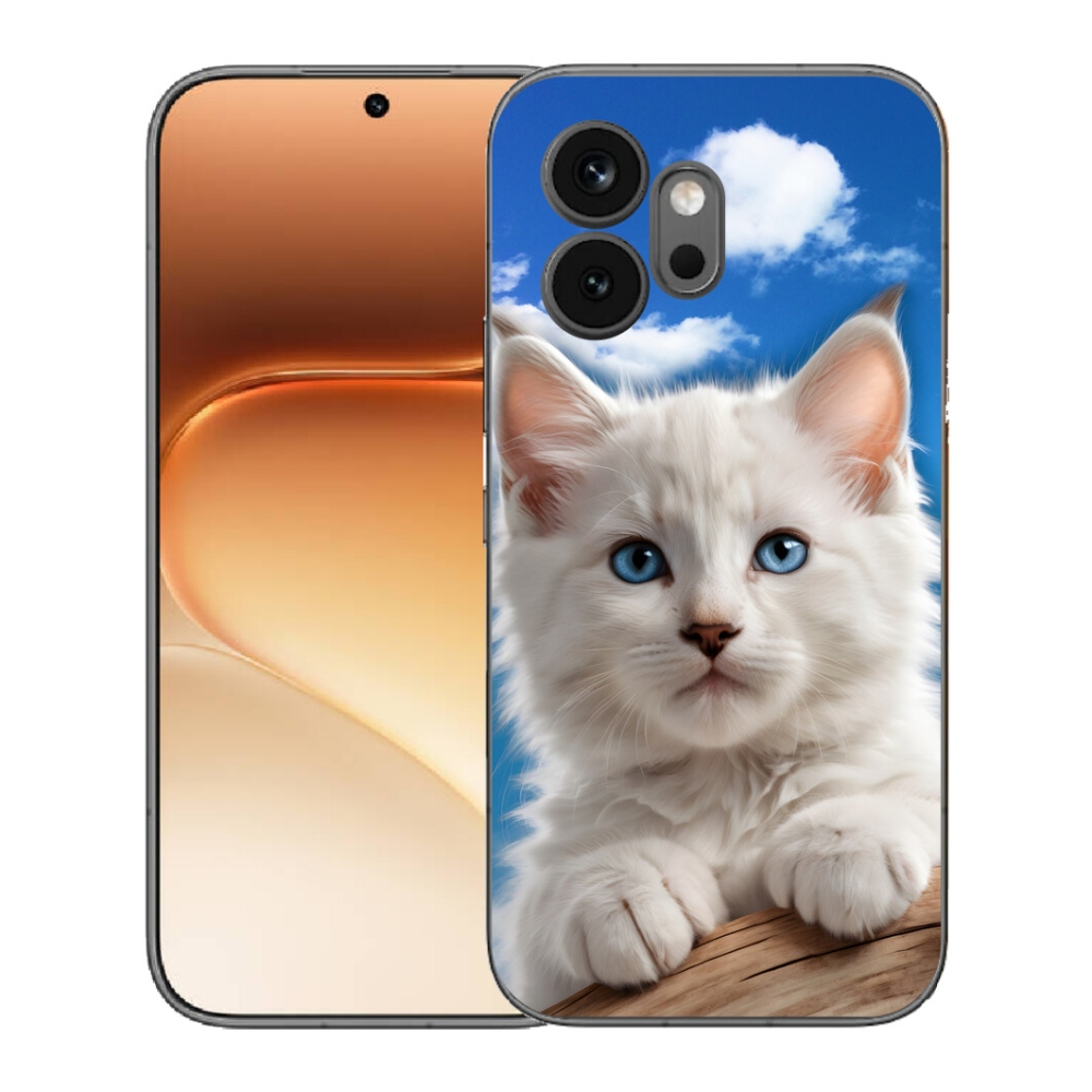 Gelový kryt mmCase na Honor 600 - kotě a oblaka