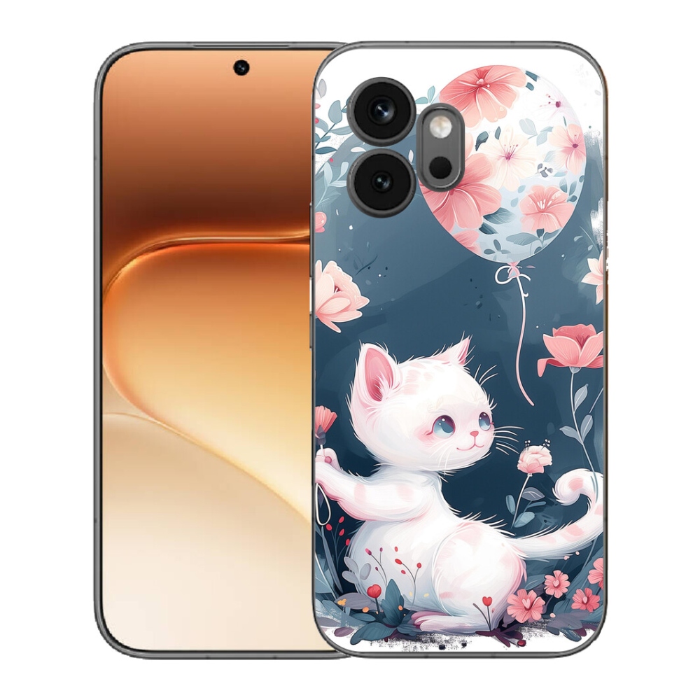 Gelový kryt mmCase na Honor 600 - kotě s balónkem