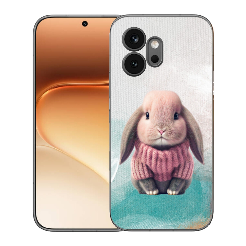 Gelový kryt mmCase na Honor 600 - králíček ve svetru