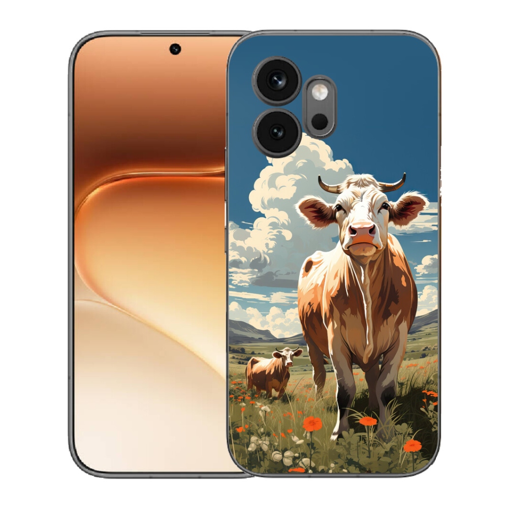 Gelový kryt mmCase na Honor 600 - krávy na louce