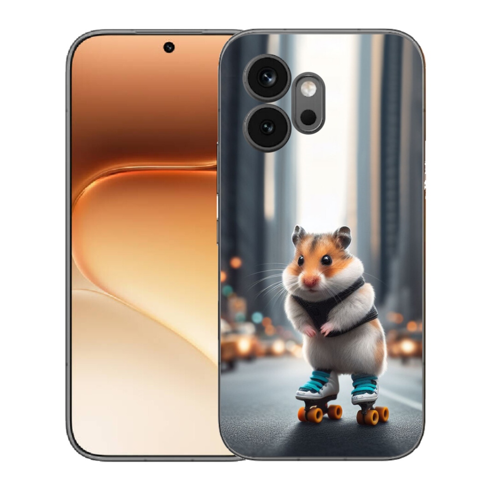 Gelový kryt mmCase na Honor 600 - křeček na bruslích