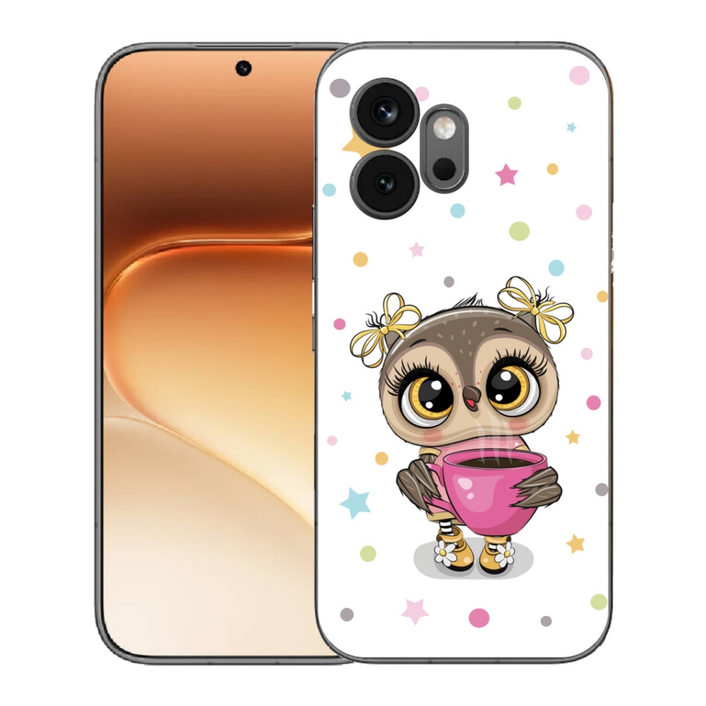 Gelový kryt mmCase na Honor 600 - kreslená sovička