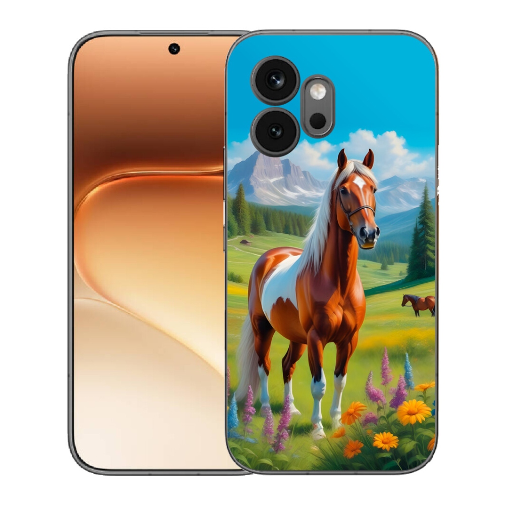 Gelový kryt mmCase na Honor 600 - kůň na louce