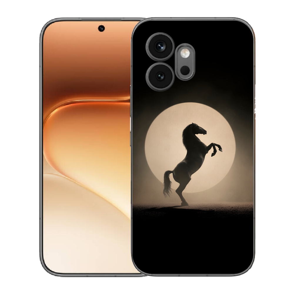 Gelový kryt mmCase na Honor 600 - kůň v siluetě