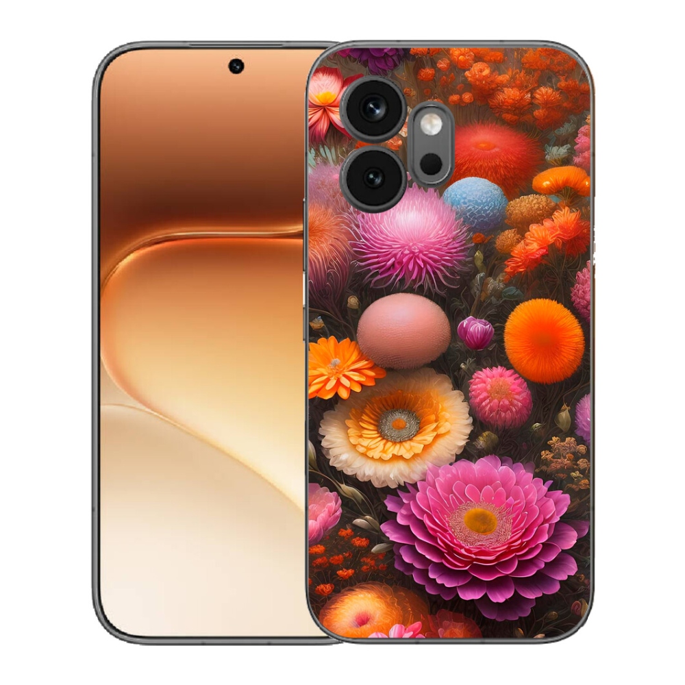 Gelový kryt mmCase na Honor 600 - květinová kompozice