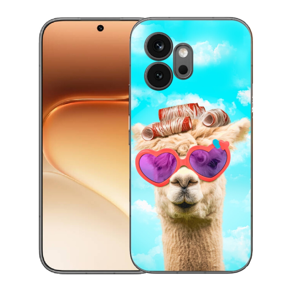 Gelový kryt mmCase na Honor 600 - lama s brýlemi