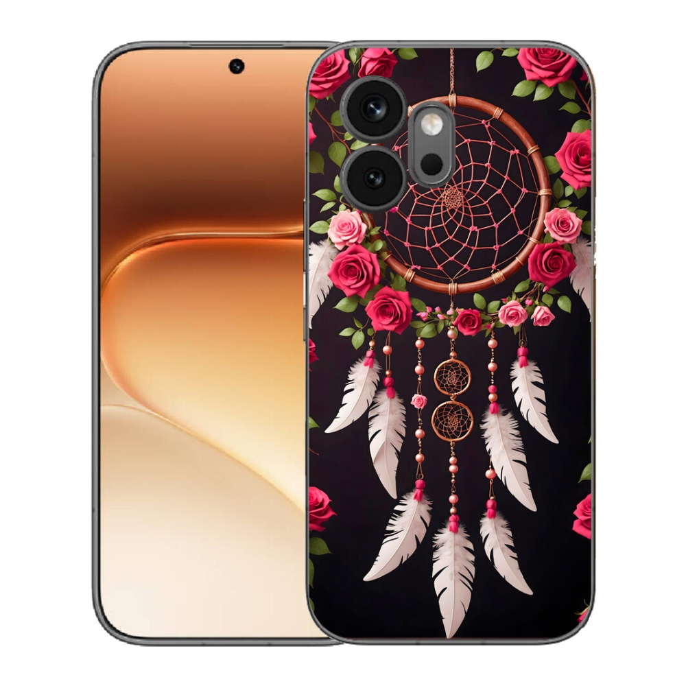 Gelový kryt mmCase na Honor 600 - lapač snů s růžemi