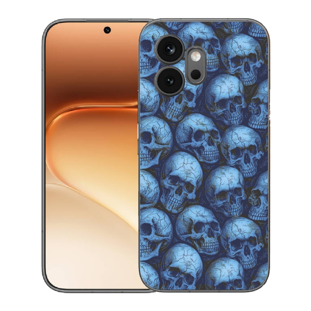 Gelový kryt mmCase na Honor 600 - lebky