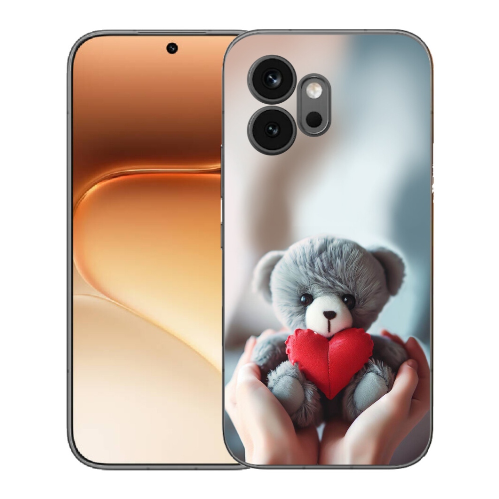 Gelový kryt mmCase na Honor 600 - medvídek pro zamilované