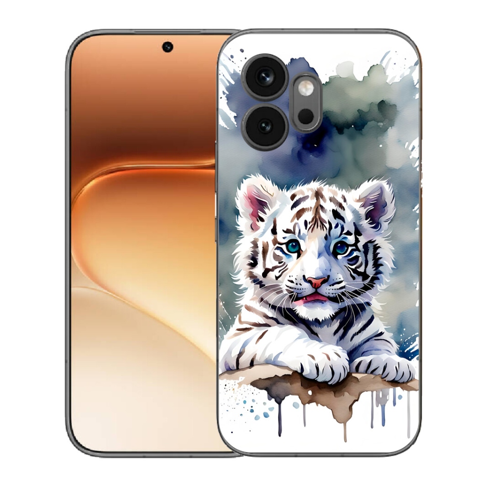 Gelový kryt mmCase na Honor 600 - mládě bílého tygra