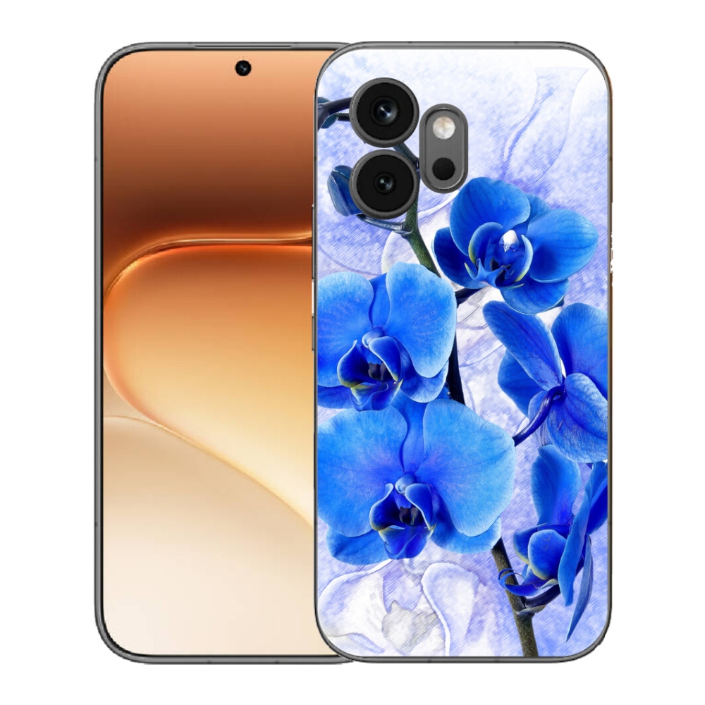 Gelový kryt mmCase na Honor 600 - modré květy