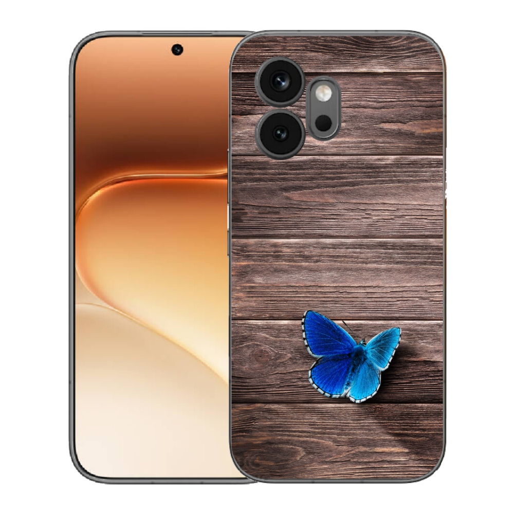 Gelový kryt mmCase na Honor 600 - modrý motýl 1