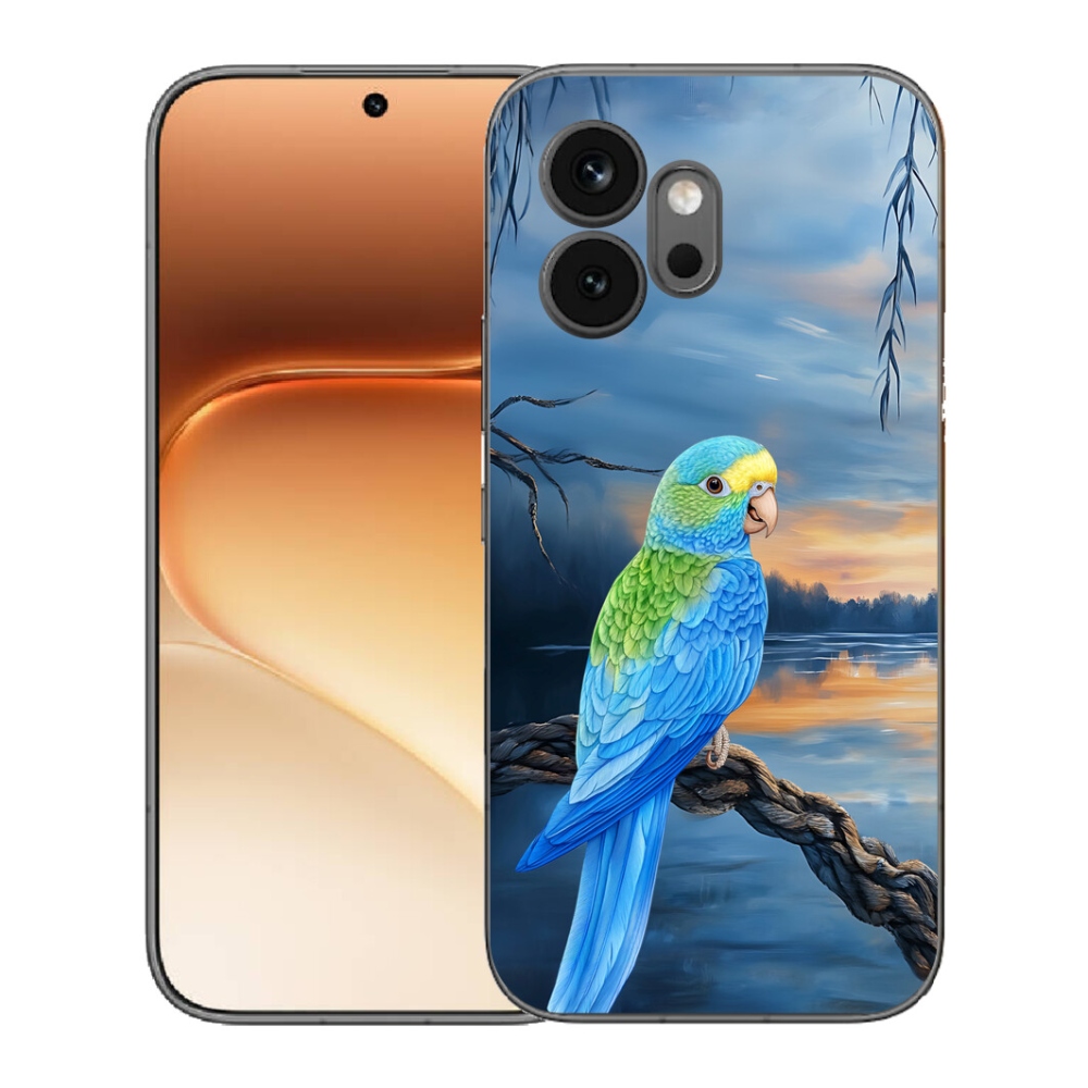 Gelový kryt mmCase na Honor 600 - modrý papoušek