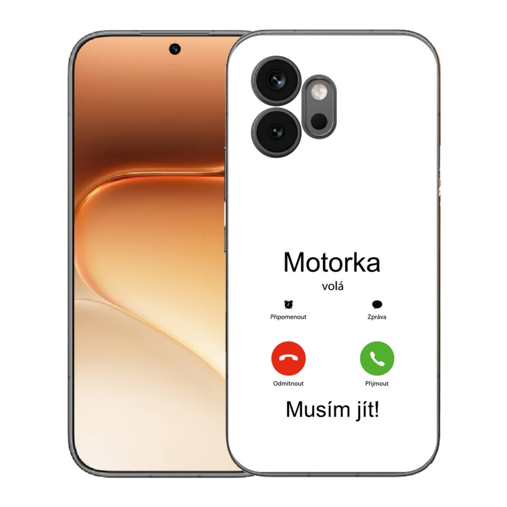 Gelový kryt mmCase na Honor 600 - motorka volá bílé pozadí