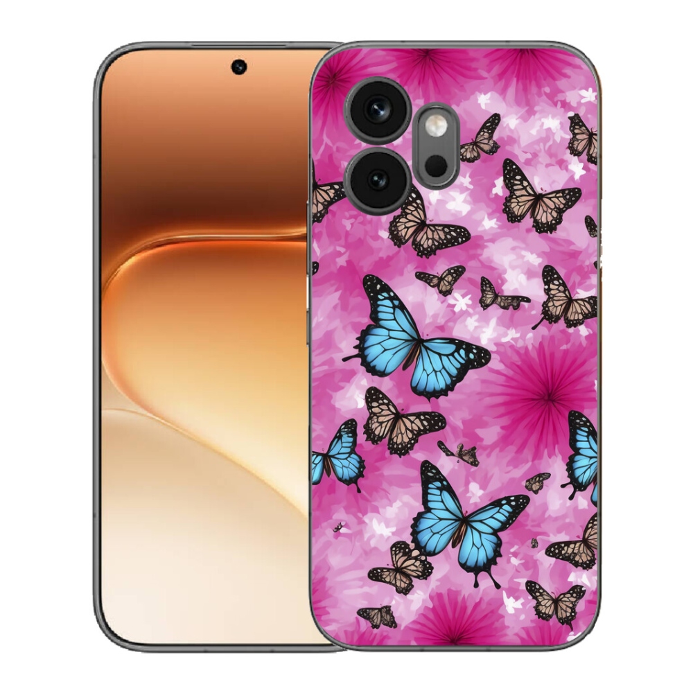 Gelový kryt mmCase na Honor 600 - motýlí zahrada