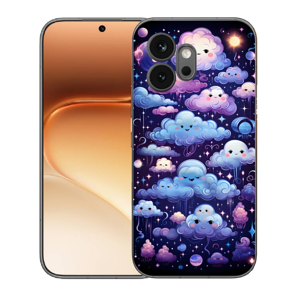 Gelový kryt mmCase na Honor 600 - mráčky