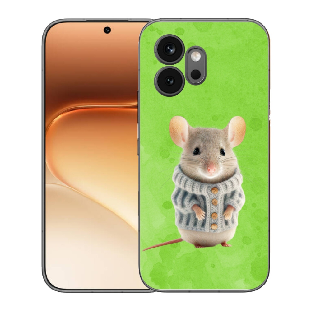 Gelový kryt mmCase na Honor 600 - myška ve svetru