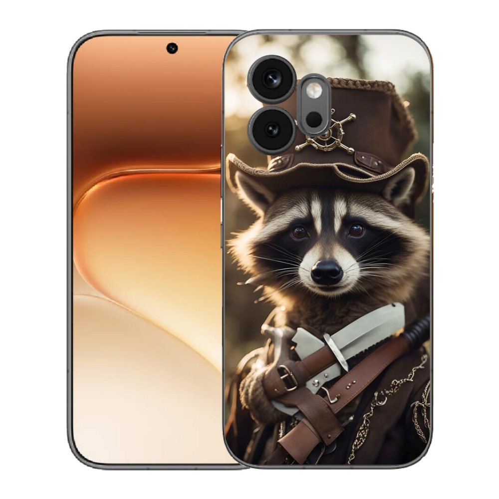 Gelový kryt mmCase na Honor 600 - mýval v uniformě