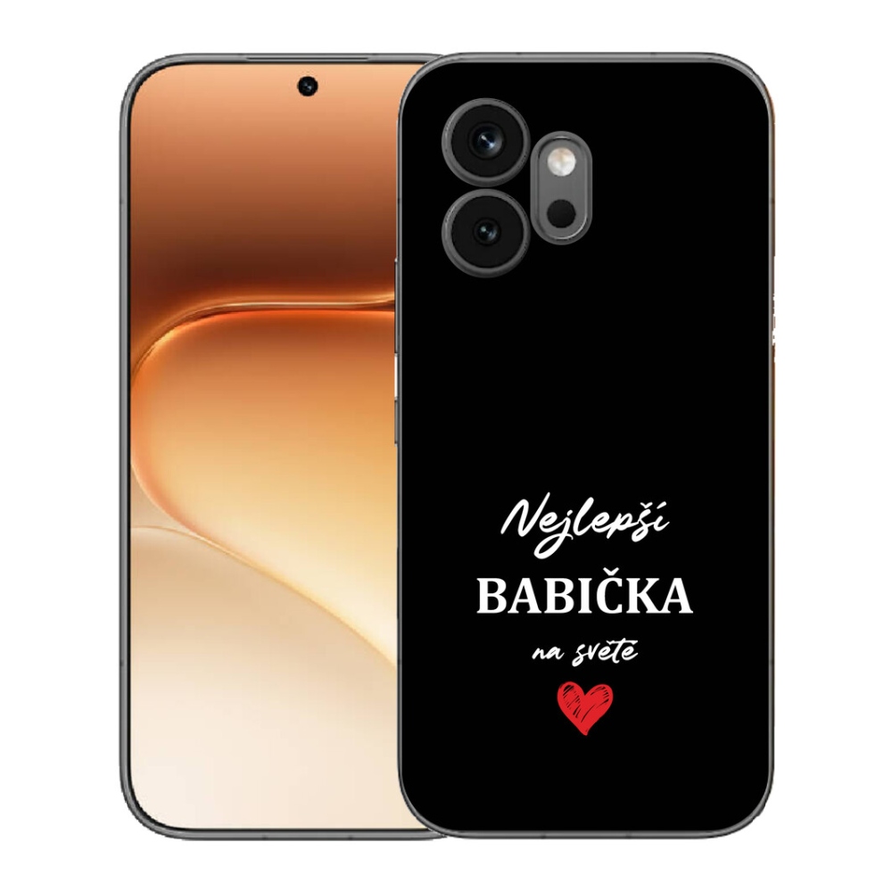 Gelový kryt mmCase na Honor 600 - nejlepší babička 1 černé pozadí