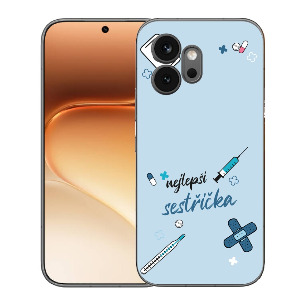 Gelový kryt mmCase na Honor 600 - nejlepší sestřička modré pozadí