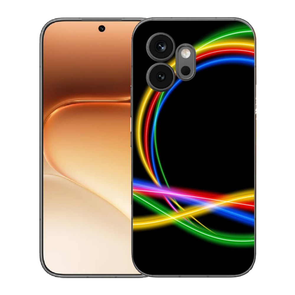 Gelový kryt mmCase na Honor 600 - neonové kruhy