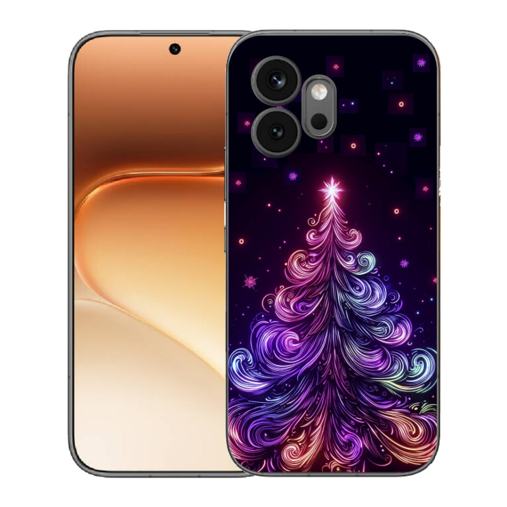 Gelový kryt mmCase na Honor 600 - neonový vánoční stromek 1