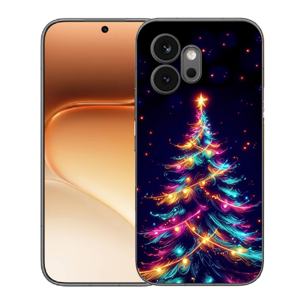 Gelový kryt mmCase na Honor 600 - neonový vánoční stromek