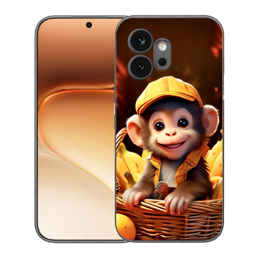 Gelový kryt mmCase na Honor 600 - opice v košíku
