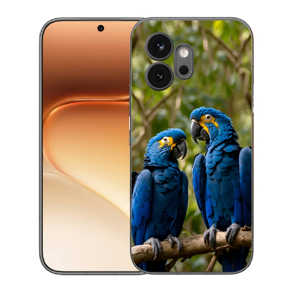Gelový kryt mmCase na Honor 600 - papouščí duo
