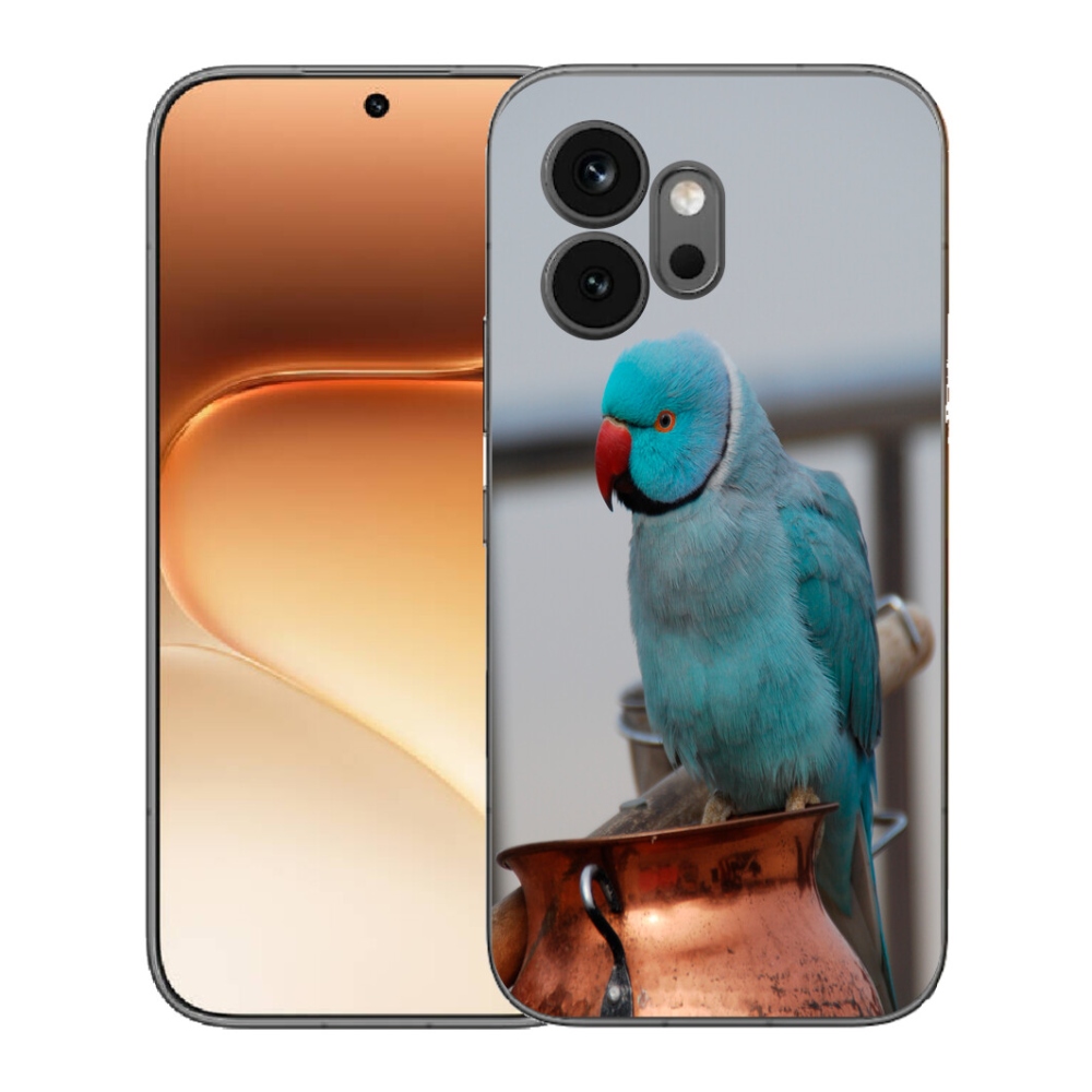 Gelový kryt mmCase na Honor 600 - papoušek alexandr modrý