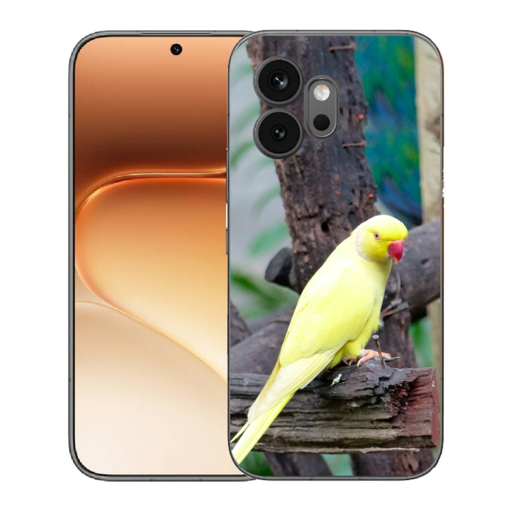 Gelový kryt mmCase na Honor 600 - papoušek alexandr žlutý