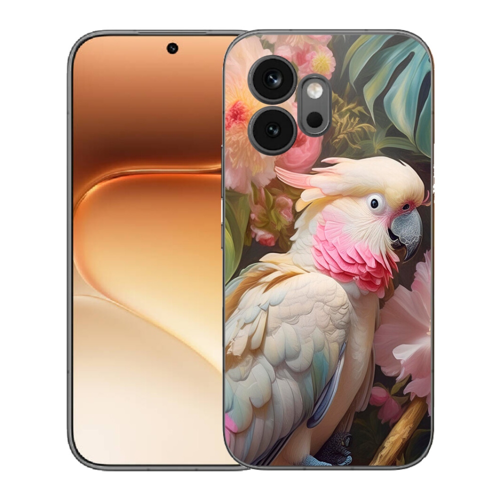 Gelový kryt mmCase na Honor 600 - papoušek kakadu růžový 2