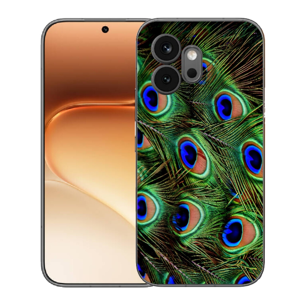Gelový kryt mmCase na Honor 600 - paví peří