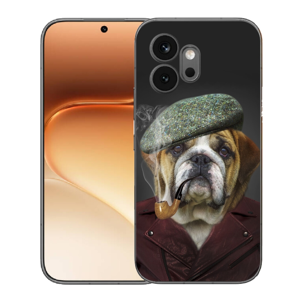 Gelový kryt mmCase na Honor 600 - pes s fajfkou