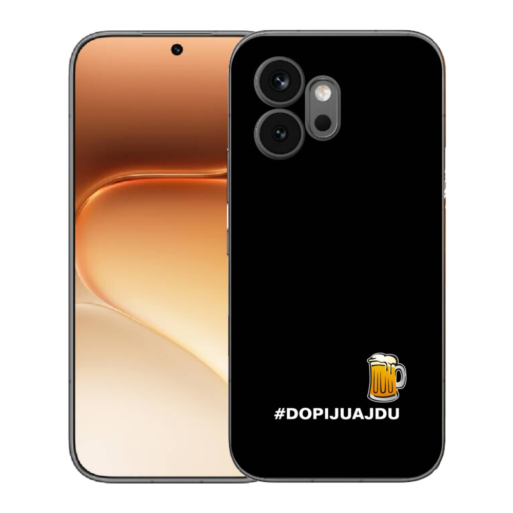 Gelový kryt mmCase na Honor 600 - pivní motiv 1 černé pozadí