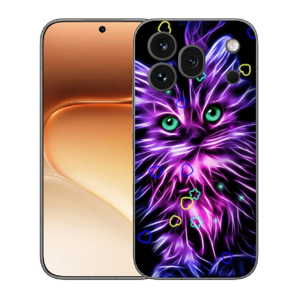 Gelový kryt mmCase na Honor 600 Pro - abstraktní kočka