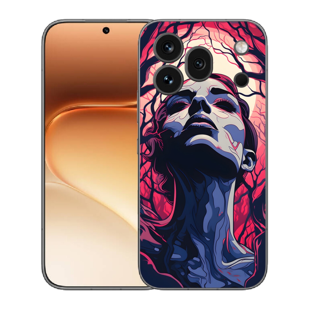 Gelový kryt mmCase na Honor 600 Pro - abstraktní obličej