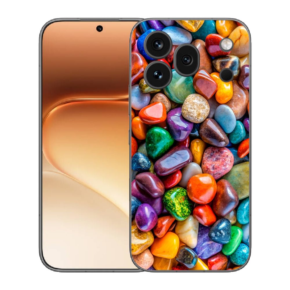 Gelový kryt mmCase na Honor 600 Pro - barevné kamínky