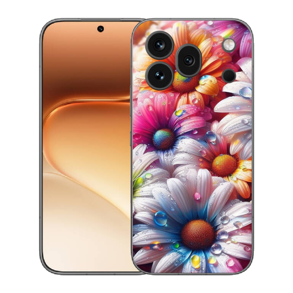 Gelový kryt mmCase na Honor 600 Pro - barevné kopretiny