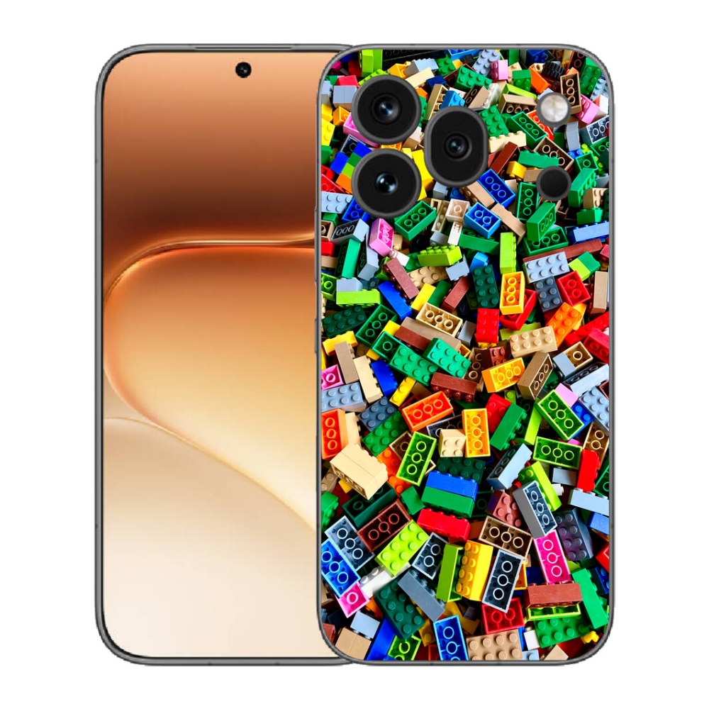 Gelový kryt mmCase na Honor 600 Pro - barevné stavební kostky