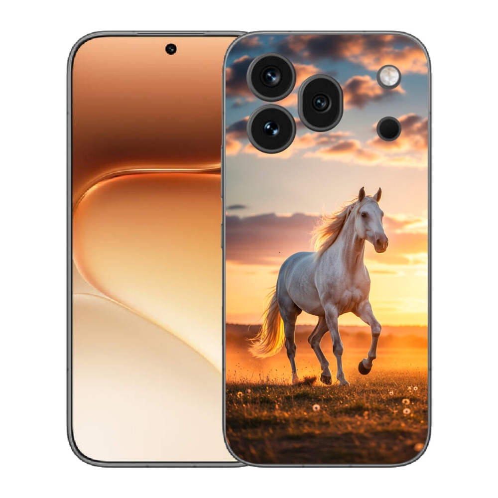 Gelový kryt mmCase na Honor 600 Pro - běžící bílý kůň 2