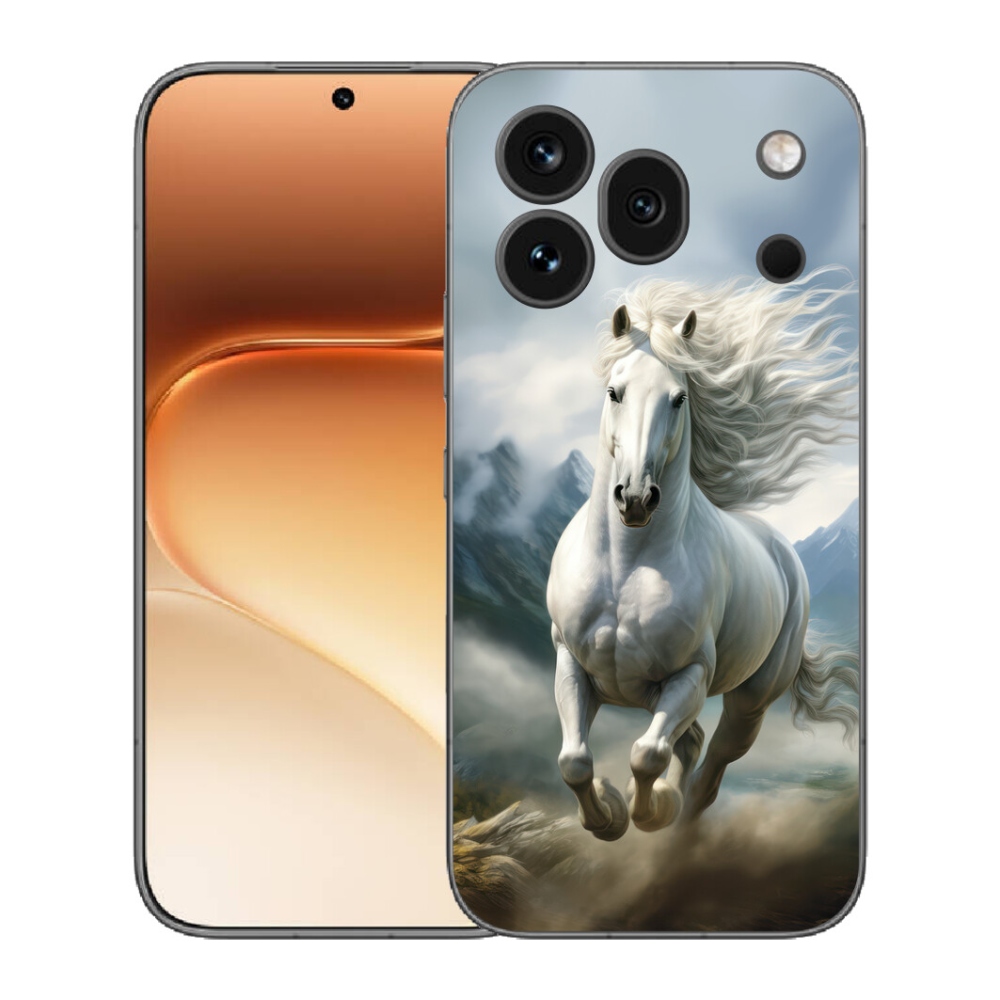 Gelový kryt mmCase na Honor 600 Pro - běžící bílý kůň 3