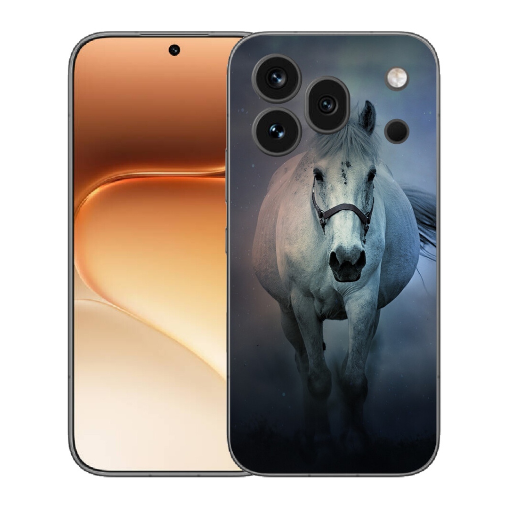 Gelový kryt mmCase na Honor 600 Pro - běžící bílý kůň