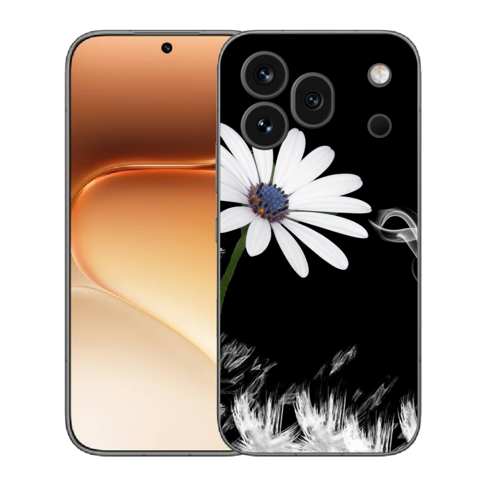 Gelový kryt mmCase na Honor 600 Pro - bílá květina
