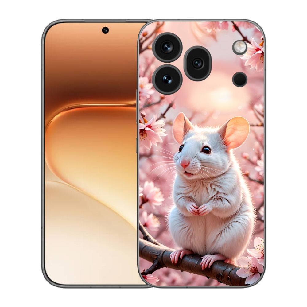 Gelový kryt mmCase na Honor 600 Pro - bílá myš na větvi