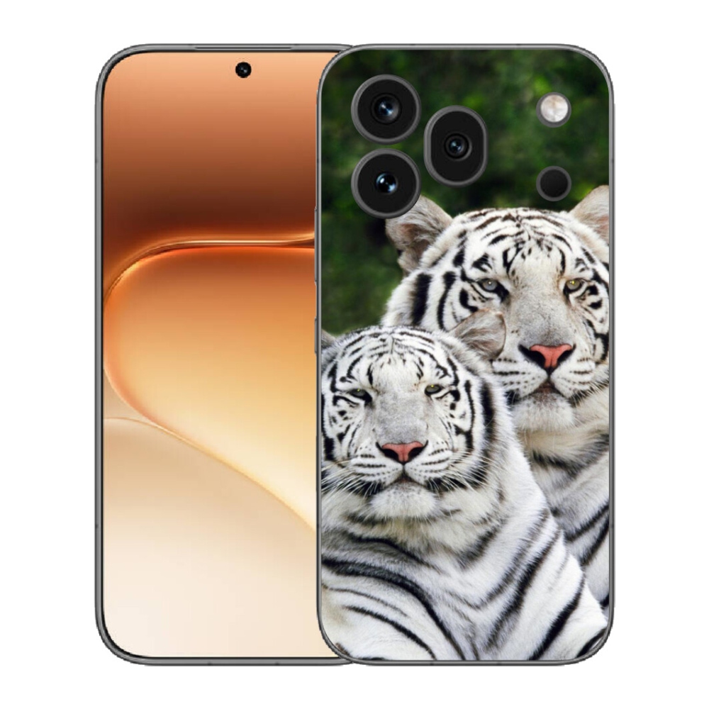 Gelový kryt mmCase na Honor 600 Pro - bílí tygři