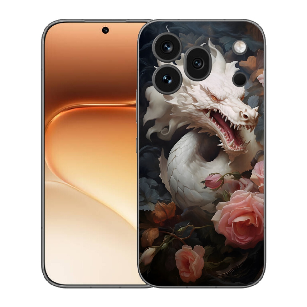 Gelový kryt mmCase na Honor 600 Pro - bílý drak
