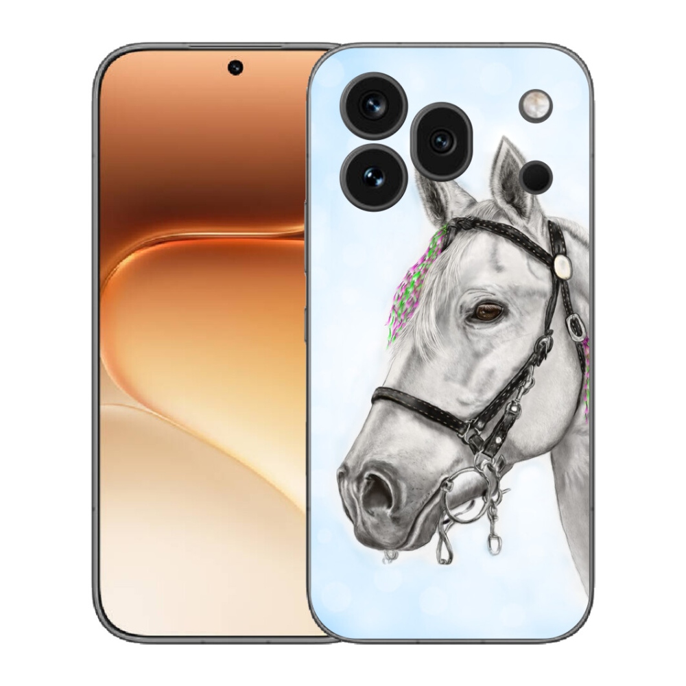 Gelový kryt mmCase na Honor 600 Pro - bílý kůň 1