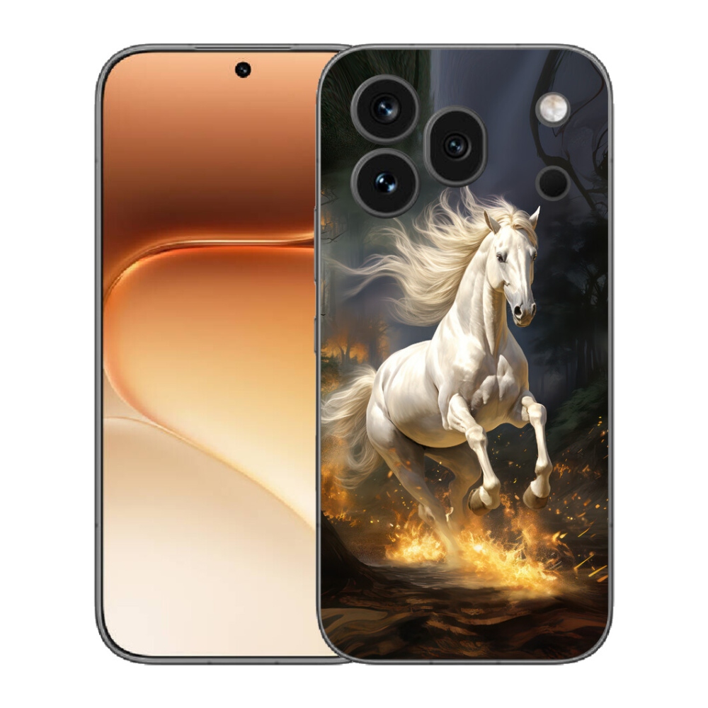 Gelový kryt mmCase na Honor 600 Pro - bílý kůň 2