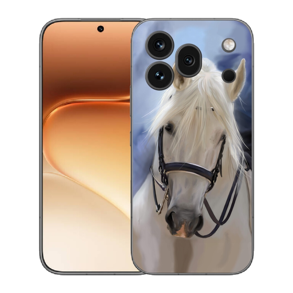 Gelový kryt mmCase na Honor 600 Pro - bílý kůň
